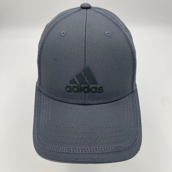 Adidas Aeroready Hat Cap Strap Back Gray One Size Adjustable Golf Tennis Running - Picture 5 of 10